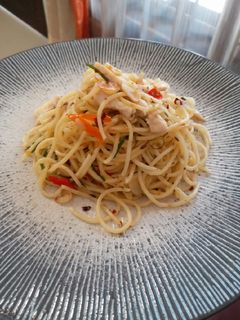 Foto resep Chicken Spaghetti Aglio Olio