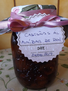 Una foto de Castañas al almíbar de ron blanco