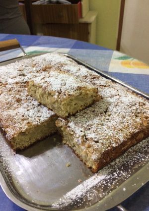 Una foto de Torta de avena con manzana y canela