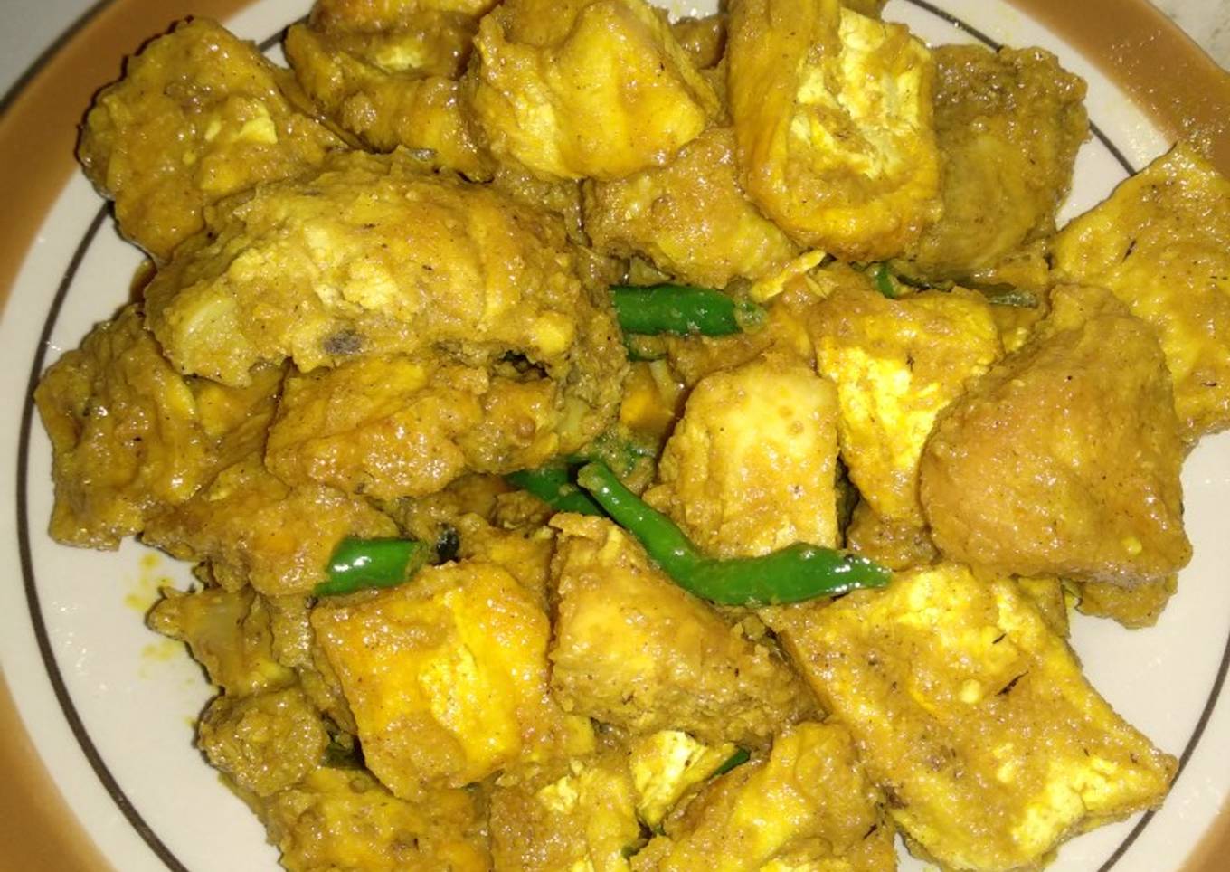 Ayam,tahu bacem kuning