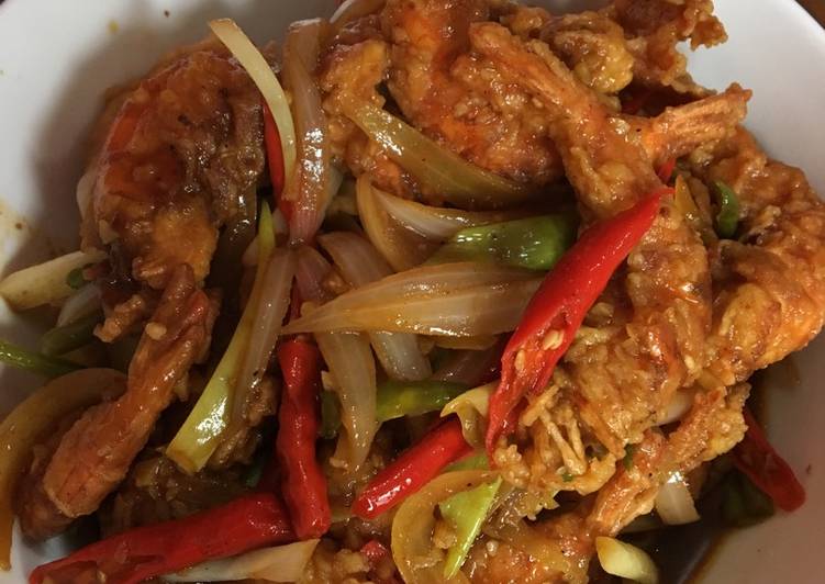 Resep Udang Goreng Tepung Saos Inggris, Lezat Sekali