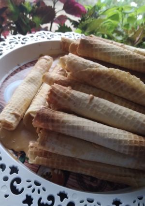 Фото Трубочки на электровафельнице. Вкус из детства..