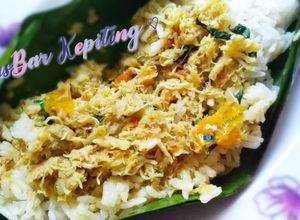 Foto resep Nasi bakar(NasBar) daging kepiting