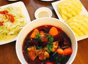 Hình của món Canh củ rền nấu sườn.