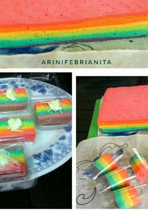 Foto resep Rainbow cake kukus