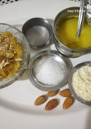 A picture of Besan Halwa.