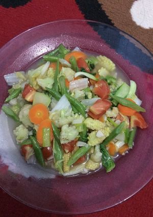 Foto resep Capcay simple cuma sayuran for lunch (diet GM day 2)