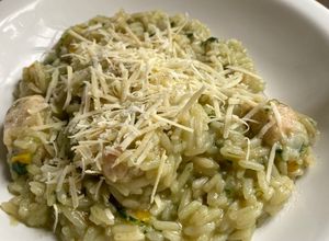 Una foto de Risotto de espinaca