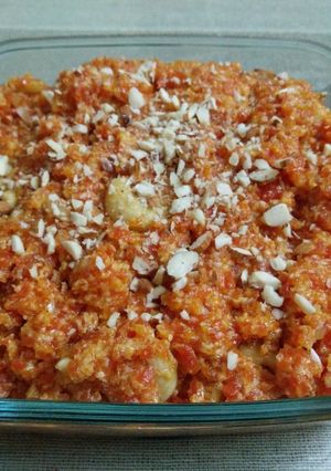 A picture of Gajar ka halwa.