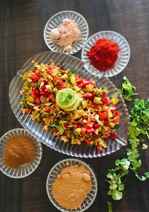 A picture of Kachumber salad.