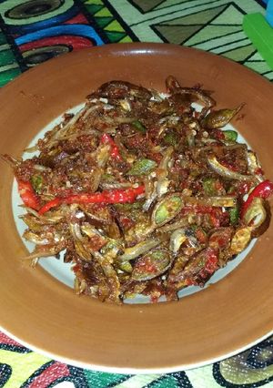 Foto resep Balado teri dan kulit petai