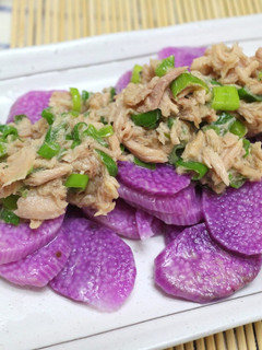 鮪魚醬拌山藥 (((速速好ok涼拌菜 的食譜成品照片