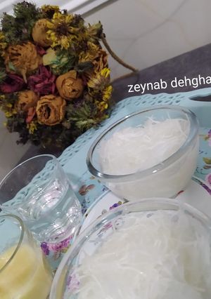 عکسی از دستور فالوده شیرازی خانگی