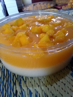 Foto resep Puding susu vanila mangga