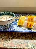 Spiedini d’ananas grigliati con salsa cocco e rum
