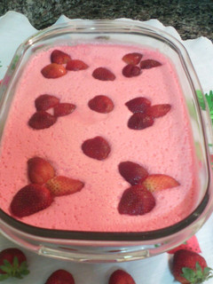 Foto de Gelatina cremosa morango