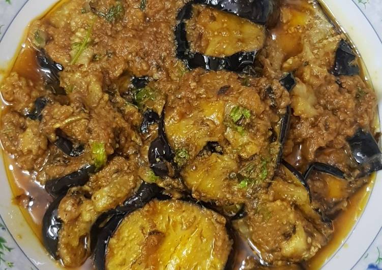 Fry eggplant(baingan) curry