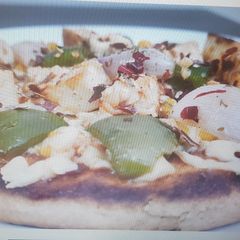 A picture of No oven cheese pizza with wheat flour no yeast || pan pizza.