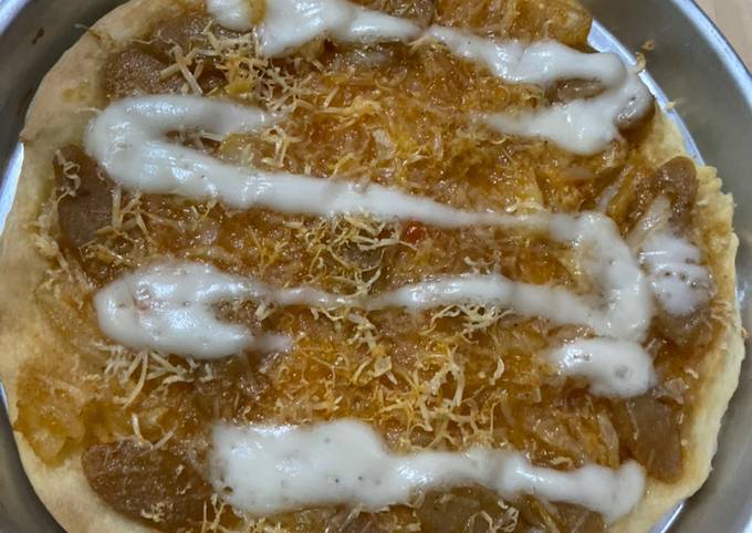 Resep Pizza rumahan tanpa telor yang Enak