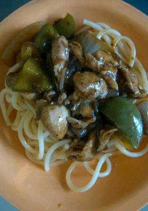Foto resep Spaghetti Ayam Lada Hitam