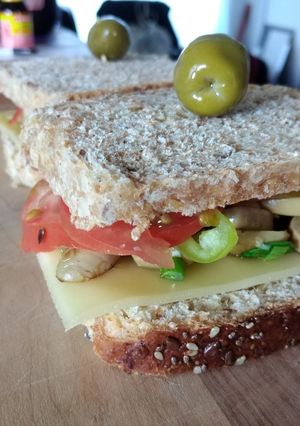 Una foto de Sándwich vegetariano