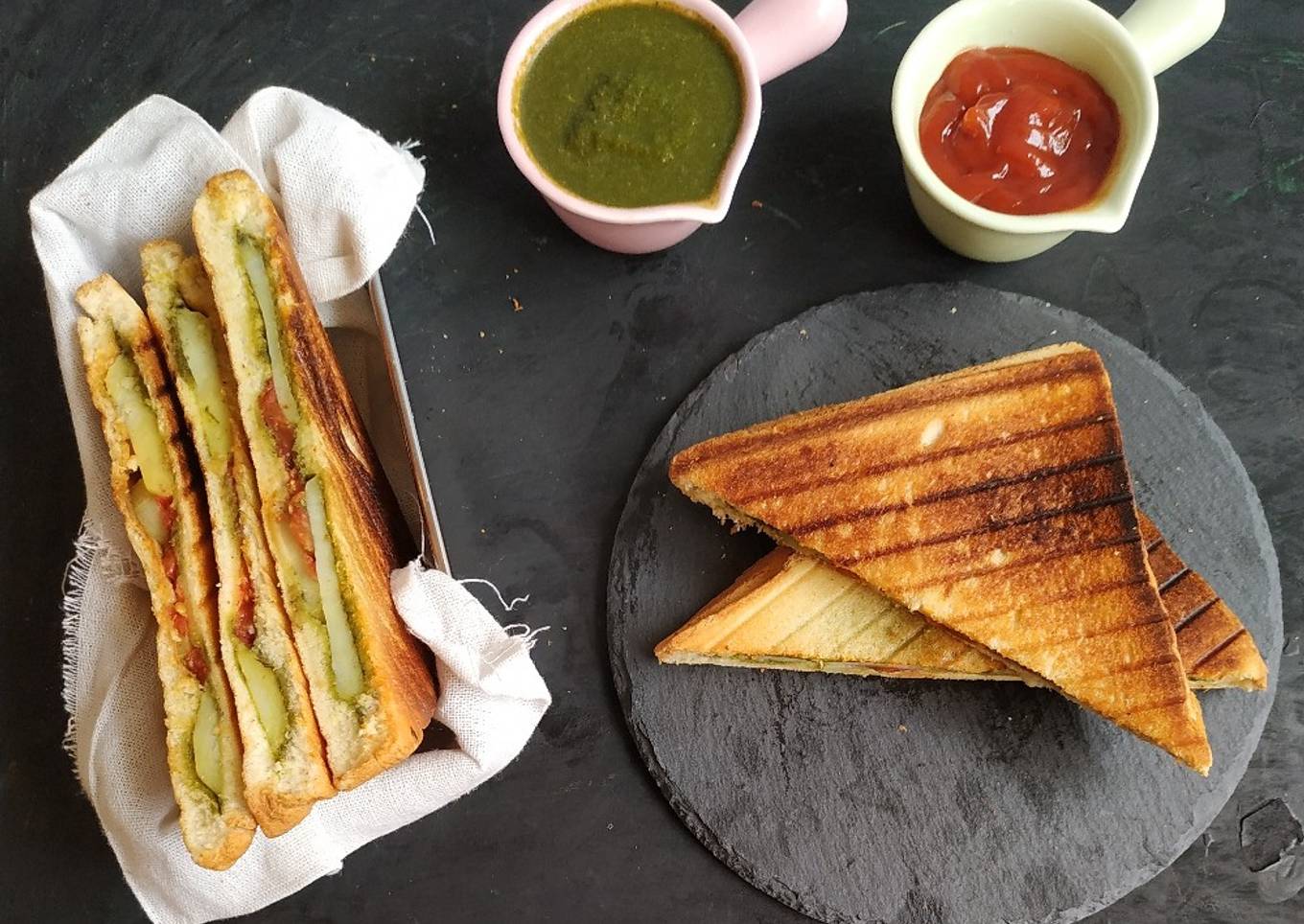 Bombay veggie grilled sandwich