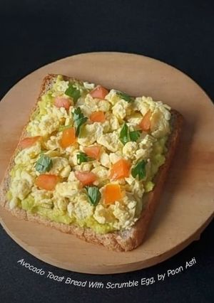 Foto resep Avocado Toast Bread Scrambled Egg (Menu Diet 350 Kalori)