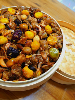 栗子南瓜燒雞飯(創意料理) 的食譜成品照片