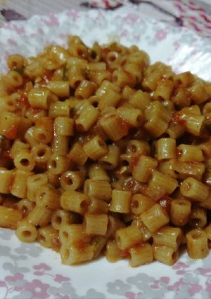 صورة لوصفة مكرونة الحلة الواحدة 😋