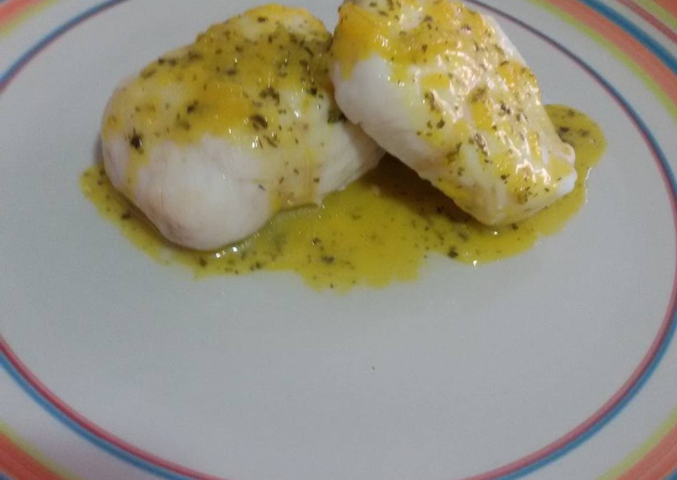 Merluza con salsa bercy con thermomix