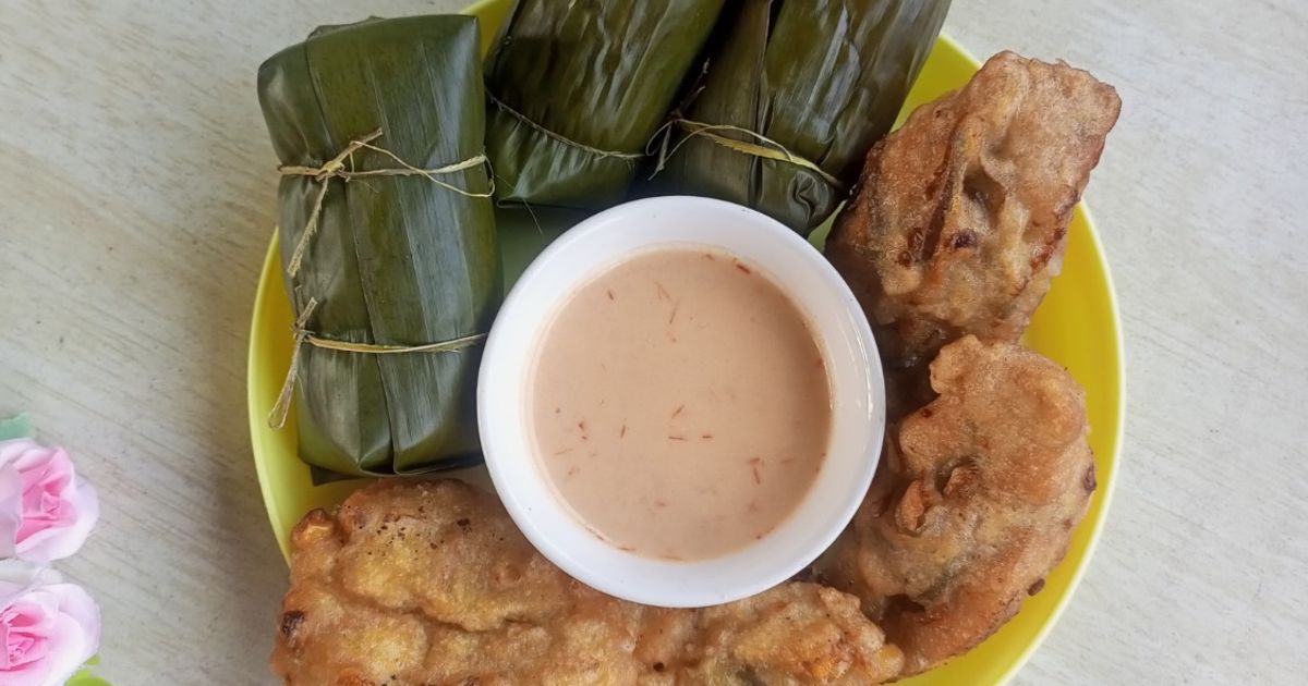 Lontong Gorengan Sambal Kacang