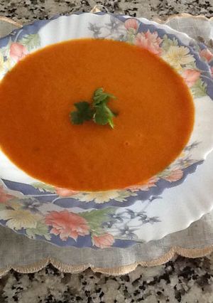 Una foto de Crema de tomate
