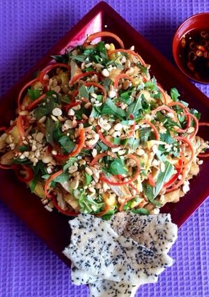 Hình của món MÍT trộn chay.