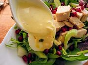 A picture of black vinegar salad dressing