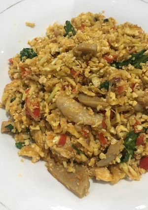 Foto resep Nasi Goreng Kembang Kol (Tanpa Nasi) (Menu Diet)