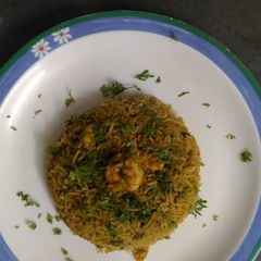 A picture of Prawns Biryani.