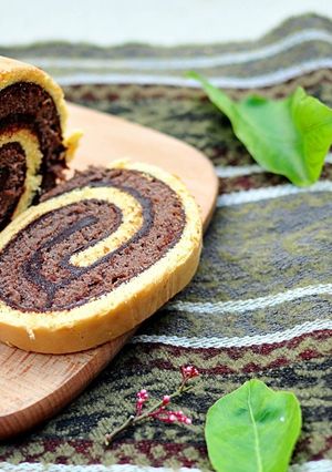 Hình của món Bánh cuộn chocolate hai da.