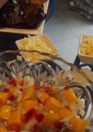 Una foto de Pico de gallo con calabaza