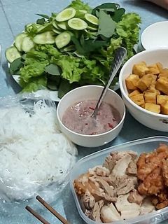 Hình của món Bún đậu mắm tôm.