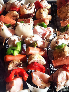 Una foto de Brochetas Saludables A la Parrilla