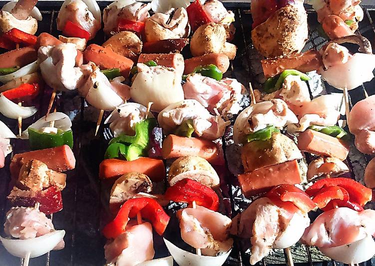 Brochetas Saludables A la Parrilla Receta