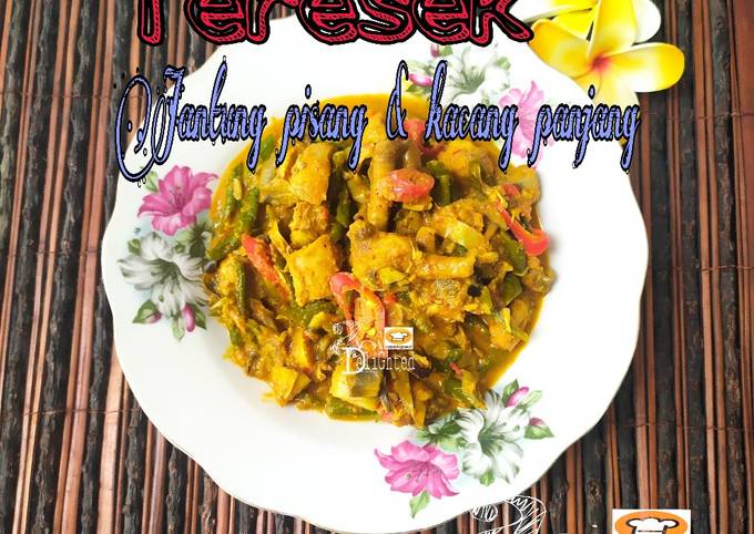Resipi Teresek Jantung Pisang Dan Kacang Panjang Oleh Ani Delighted Cookpad
