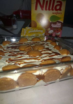 Una foto de Pay de plátano con Pudding