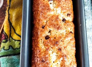 Una foto de Pan de banana con chispas de choco