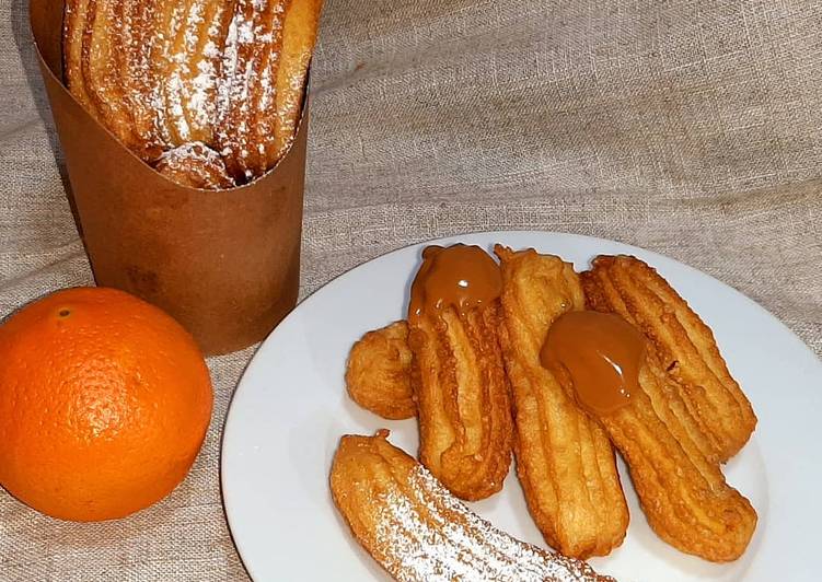 Churros 😋 con un toque de sabor a naranja