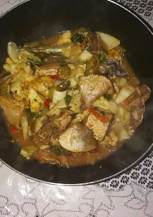 Foto resep Sayuran ikan pari kuah mangga
