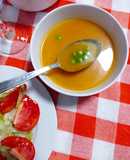 Crema de calabacín y zanahoria con guisantes 🥒🥕🥕