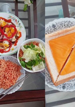 Hình của món Sáng nay ăn gì.
