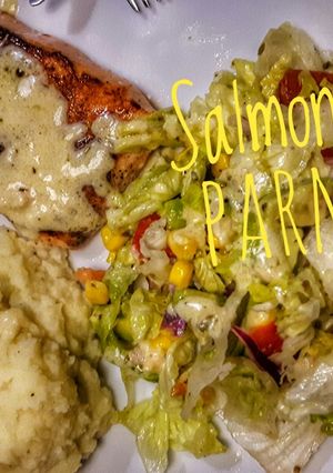 Foto resep Salmon Sauce Parmesan