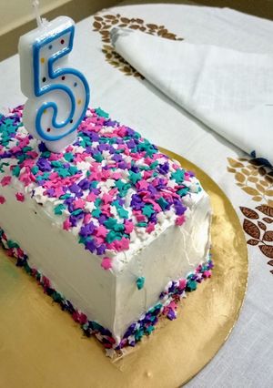 A picture of Hidden star birthday cake.